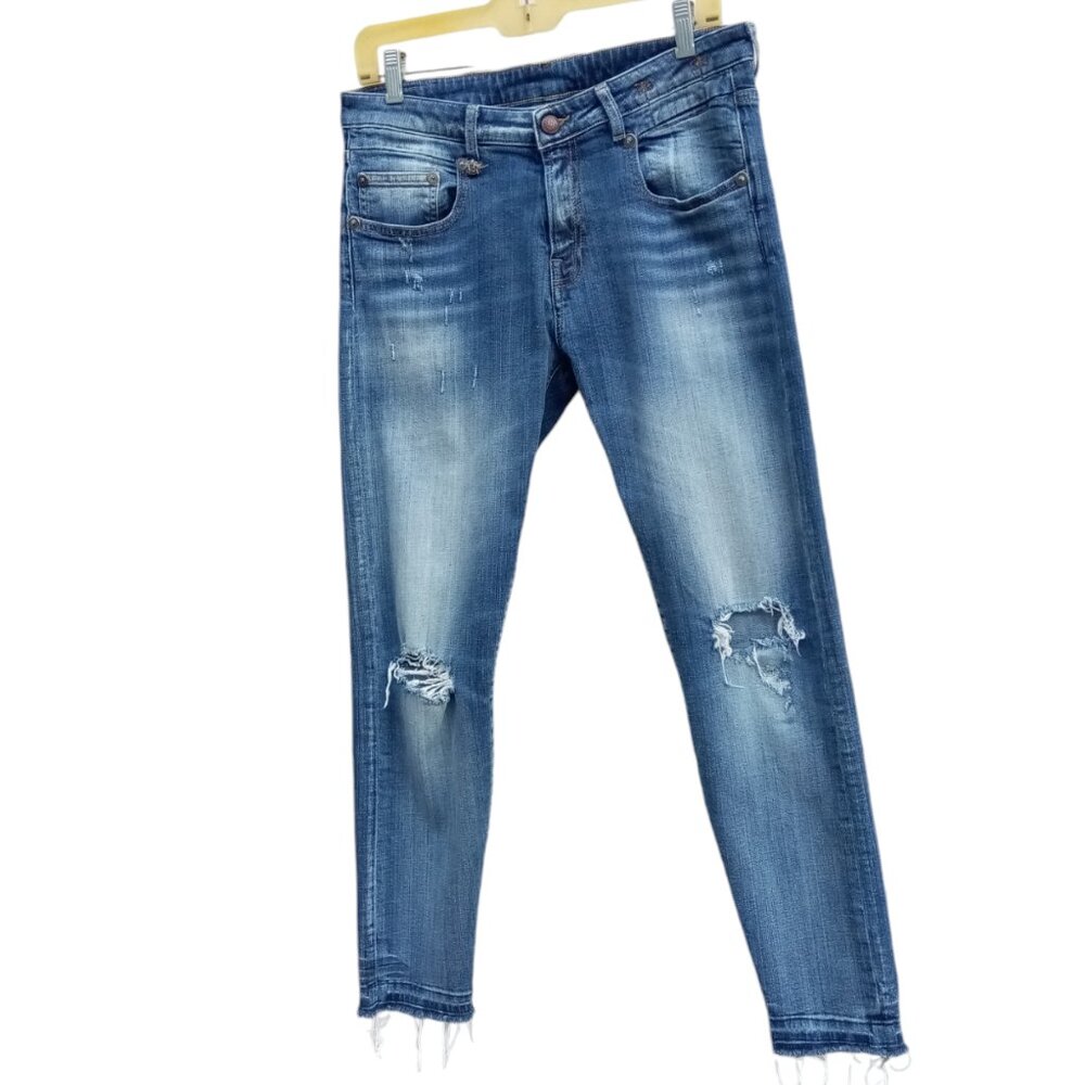 R13 Boy Skinny distressed jeans sz 29